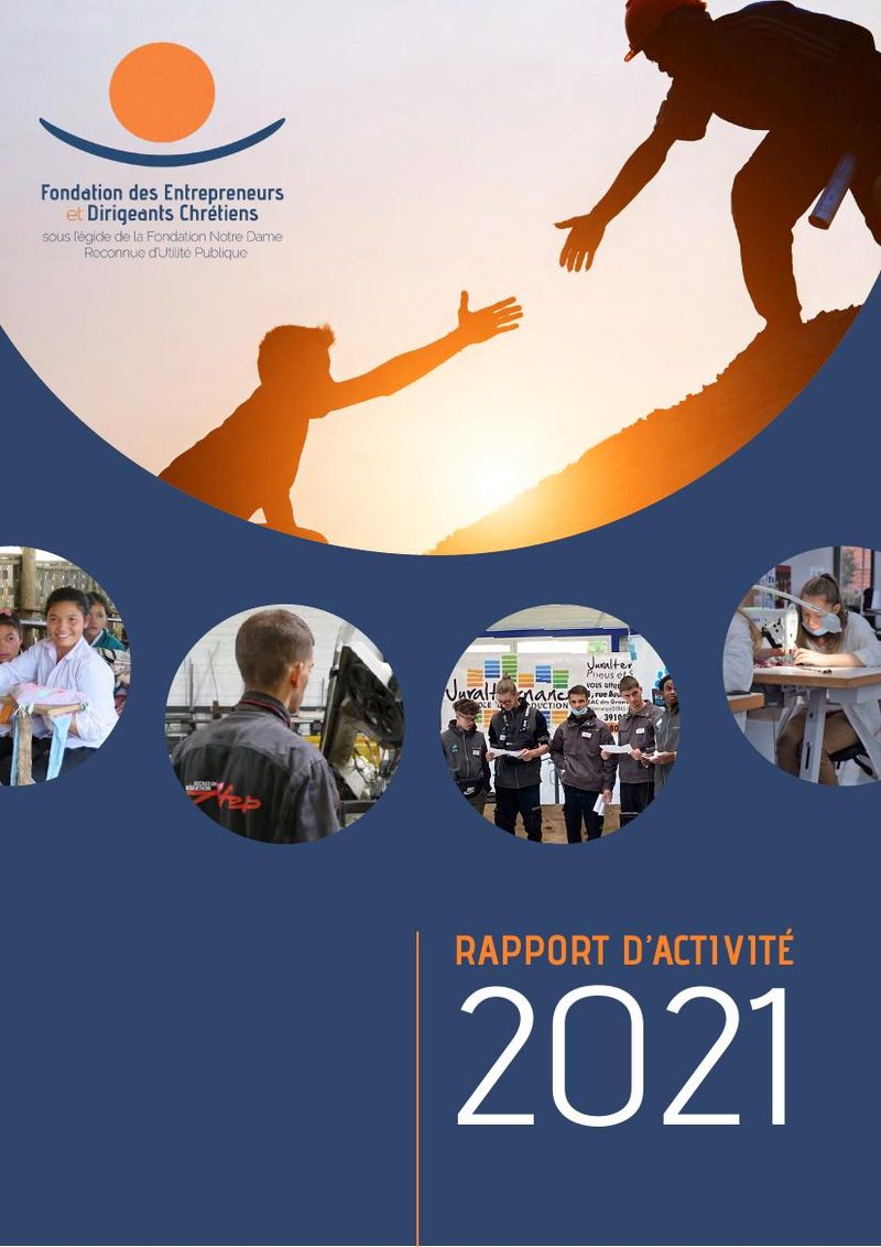 Couverture du rapport d'activité 2021